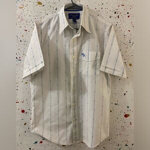 Abercrombie & Fitch Men's Medium Plaid Button White Short Sleeve